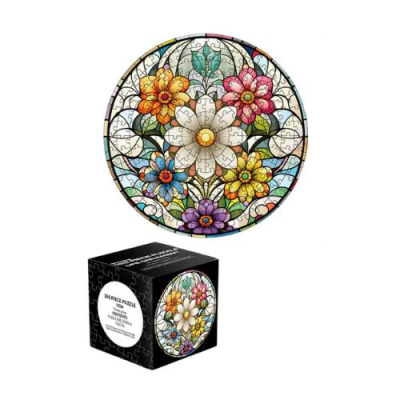 168 Piece Round Puzzle Flower Group For Kids Best Gift Colorful Intellectual Decompressing Puzzle